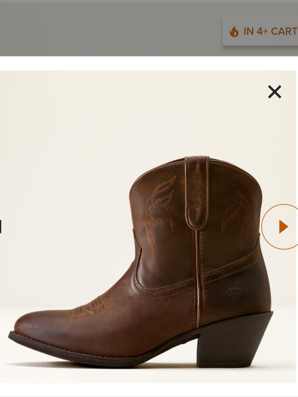 Ariat Darlin Western Boot In Sassy Brown - Picture 3 of 14